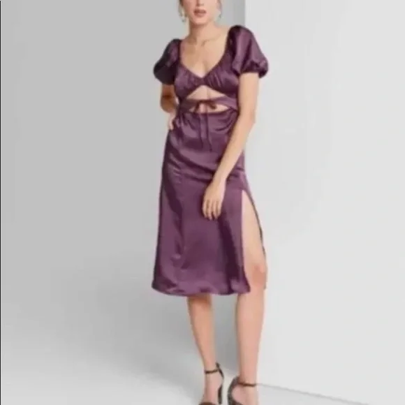 wild fable cut out dress Women's Plus Size Long Sleeve Cut Out Fit & Flare Dress